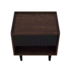 Set di 2 comodini a coste moderni Duane con cassetto - Manhattan Comfort
