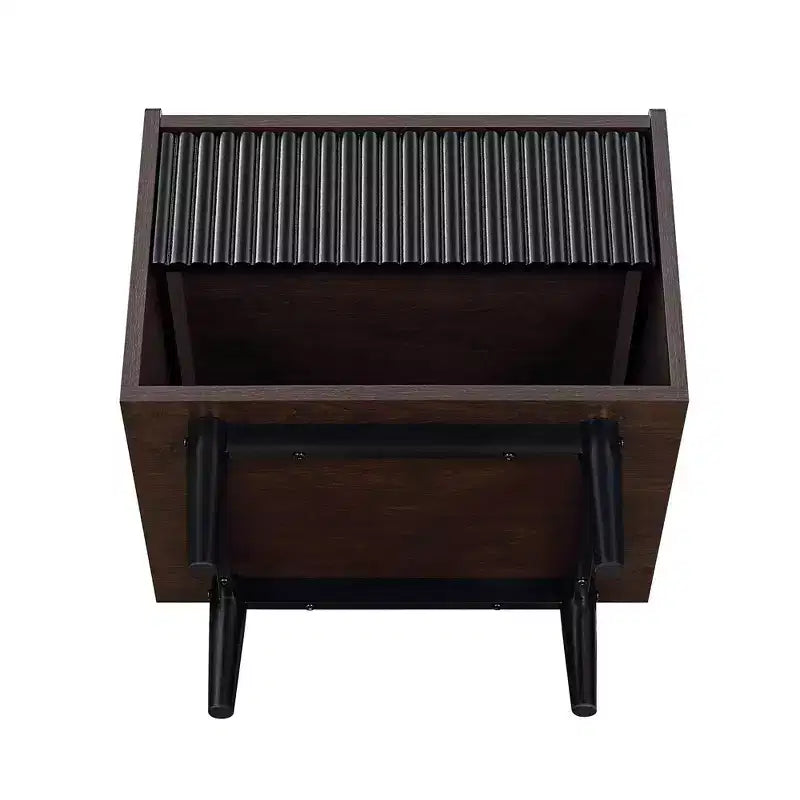 Set di 2 comodini a coste moderni Duane con cassetto - Manhattan Comfort