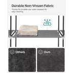 SONGMICS Armadio Guardaroba Portatile da 150 cm Appendiabiti Organizer con Copertura in Tessuto Non Tessuto