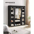 SONGMICS Armadio Guardaroba Portatile da 150 cm Appendiabiti Organizer con Copertura in Tessuto Non Tessuto