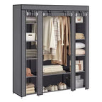 SONGMICS Armadio Guardaroba Portatile da 150 cm Appendiabiti Organizer con Copertura in Tessuto Non Tessuto