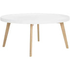 Tavolino rotondo Sage - Bianco/Rovere - Safavieh