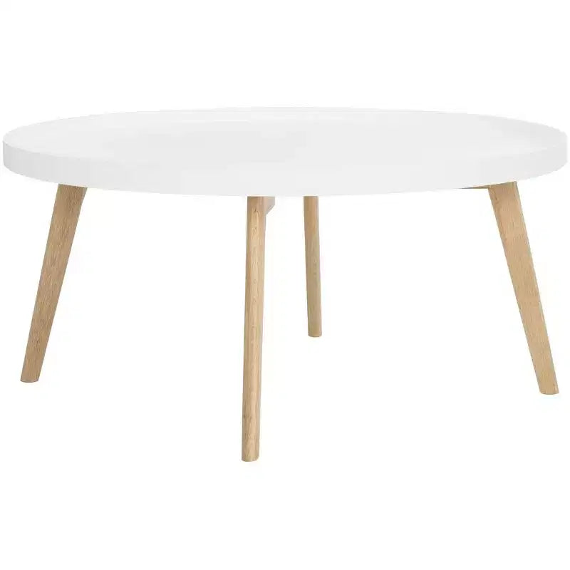 Tavolino rotondo Sage - Bianco/Rovere - Safavieh