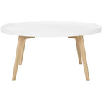 Tavolino rotondo Sage - Bianco/Rovere - Safavieh