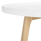 Tavolino rotondo Sage - Bianco/Rovere - Safavieh