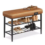 VASAGLE EKHO Collection - Shoe Bench, Storage Bench, Shoe Rack Bench Entryway, Synthetic Leather with Stitching