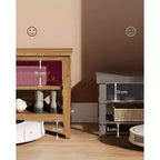 VASAGLE, Panca contenitore da ingresso, scarpiera a 2 ripiani, 30 x 100 x 48 cm, portata fino a 272 kg, stile rustico
