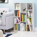 Furinno 3-tier Open Bookcase 11-Cube Floor Standing Storage Shelves Display Cabinet,White