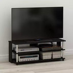 Furinno 3-Tier TV Stand for TVs up to 48 TV Console Table Entertainment Center w/Open Storage Shelves,Americano
