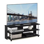 Furinno Mobile TV a 3 Ripiani per TV fino a 48" Tavolino Consolle Centro di Intrattenimento con Ripiani Aperti, Americano