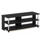 Furinno Mobile TV a 3 Ripiani per TV fino a 48" Tavolino Consolle Centro di Intrattenimento con Ripiani Aperti, Americano