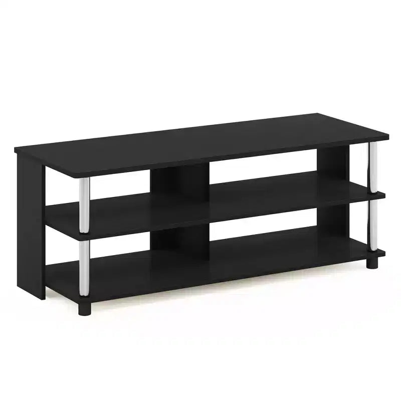 Furinno Mobile TV a 3 Ripiani per TV fino a 48" Tavolino Consolle Centro di Intrattenimento con Ripiani Aperti, Americano