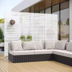 Schermo per la privacy in metallo da esterno 72"H x 47"W – Pannello recinzione autoportante per patio