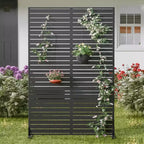 Schermo per la privacy in metallo da esterno 72"H x 47"W – Pannello recinzione autoportante per patio