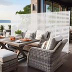 Schermo per la privacy in metallo da esterno 72"H x 47"W – Pannello recinzione autoportante per patio