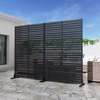Schermo per la privacy in metallo da esterno 72"H x 47"W – Pannello recinzione autoportante per patio