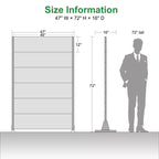 Schermo per la privacy in metallo da esterno 72"H x 47"W – Pannello recinzione autoportante per patio