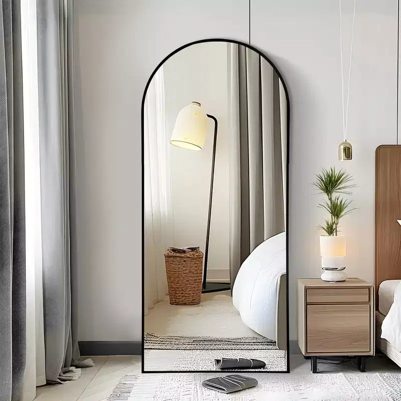 Specchio a tutta altezza con cornice in metallo – Decorativo da parete e da terra