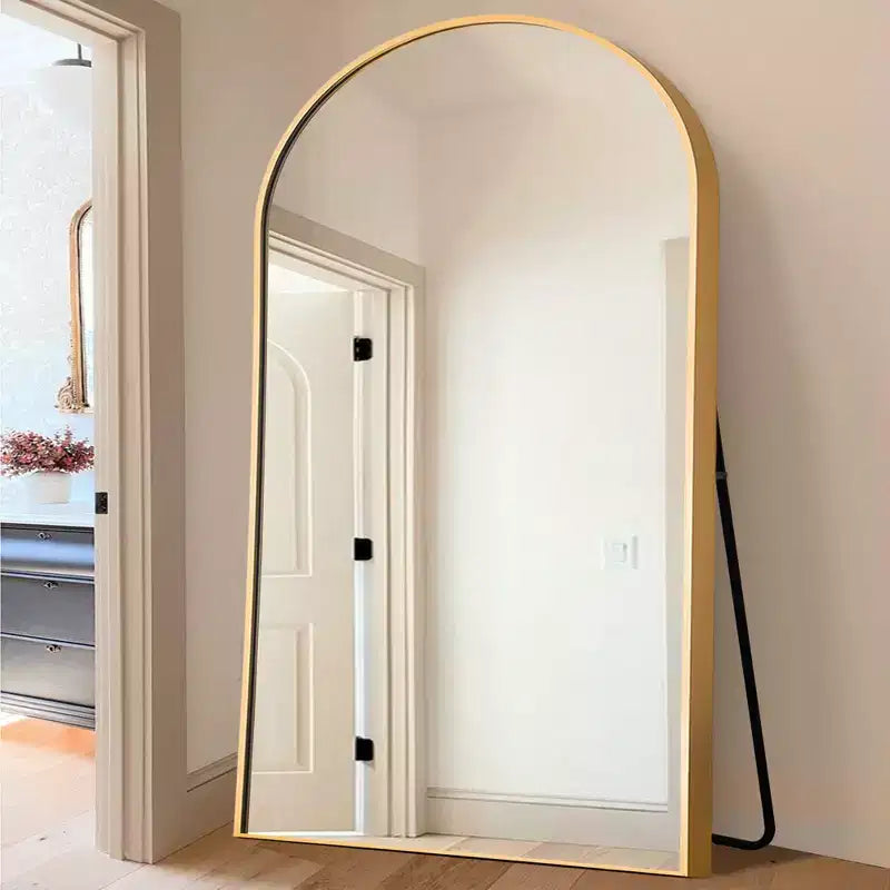 Specchio a tutta altezza con cornice in metallo – Decorativo da parete e da terra