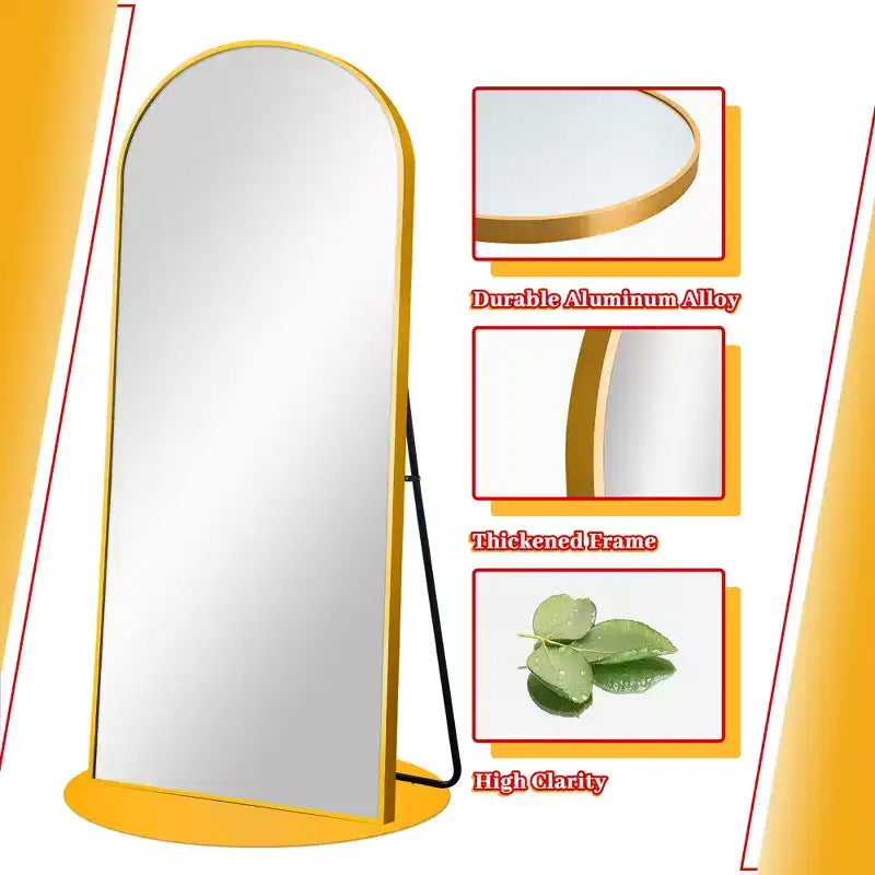 Specchio a tutta altezza con cornice in metallo – Decorativo da parete e da terra