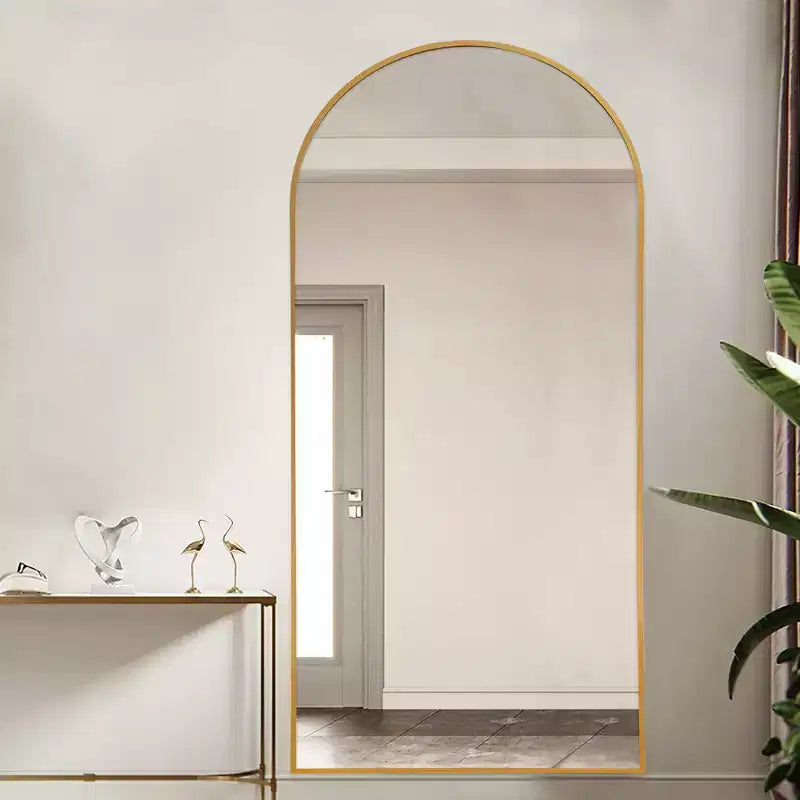 Specchio a tutta altezza con cornice in metallo – Decorativo da parete e da terra