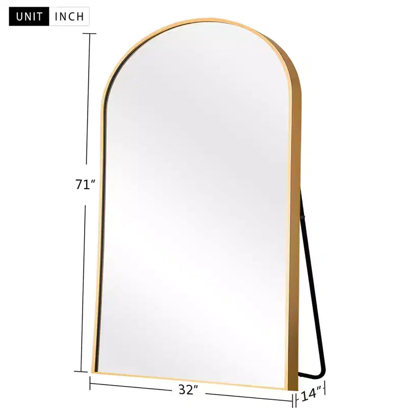 Specchio a tutta altezza con cornice in metallo – Decorativo da parete e da terra