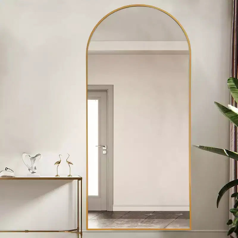 Specchio a tutta altezza con cornice in metallo – Decorativo da parete e da terra