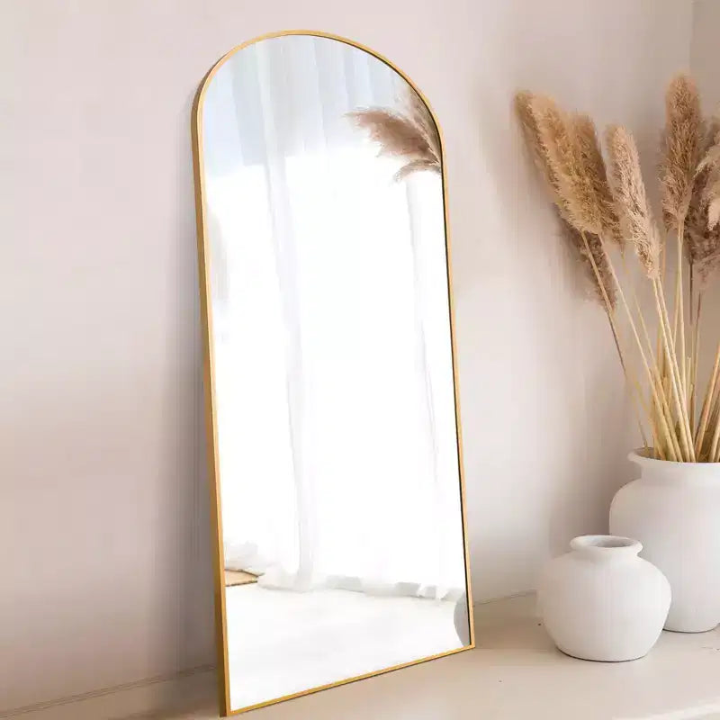Specchio a tutta altezza con cornice in metallo – Decorativo da parete e da terra