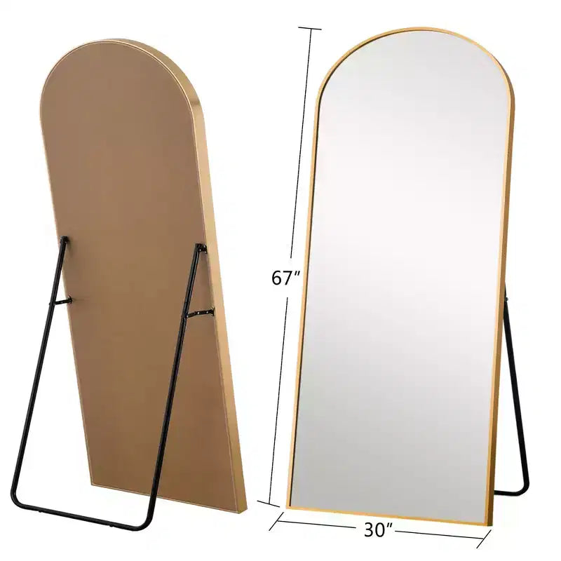Specchio a tutta altezza con cornice in metallo – Decorativo da parete e da terra