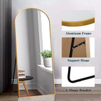 Specchio a tutta altezza con cornice in metallo – Decorativo da parete e da terra