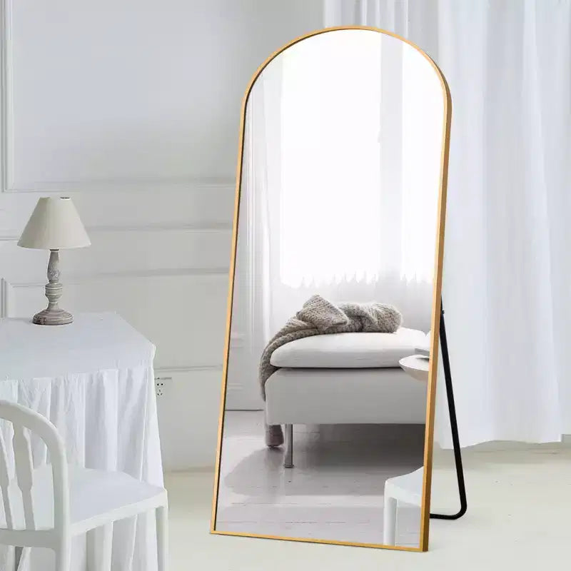 Specchio a tutta altezza con cornice in metallo – Decorativo da parete e da terra