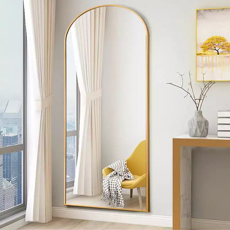 Specchio a tutta altezza con cornice in metallo – Decorativo da parete e da terra