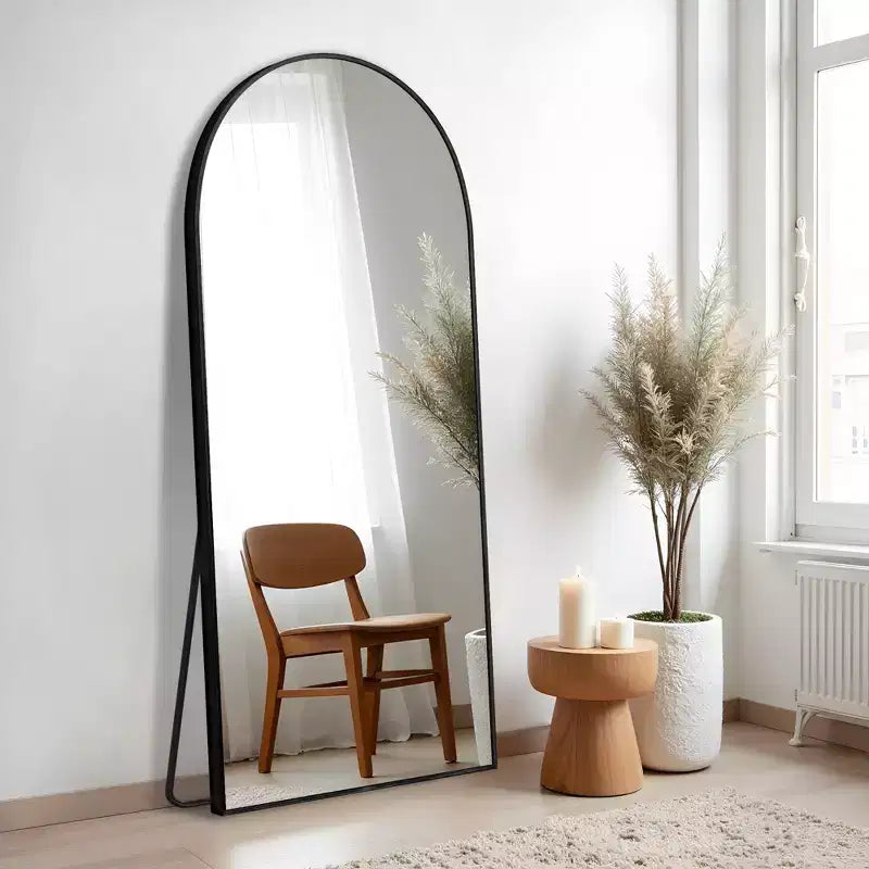 Specchio a tutta altezza con cornice in metallo – Decorativo da parete e da terra