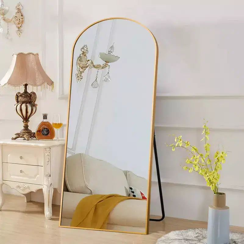 Specchio a tutta altezza con cornice in metallo – Decorativo da parete e da terra